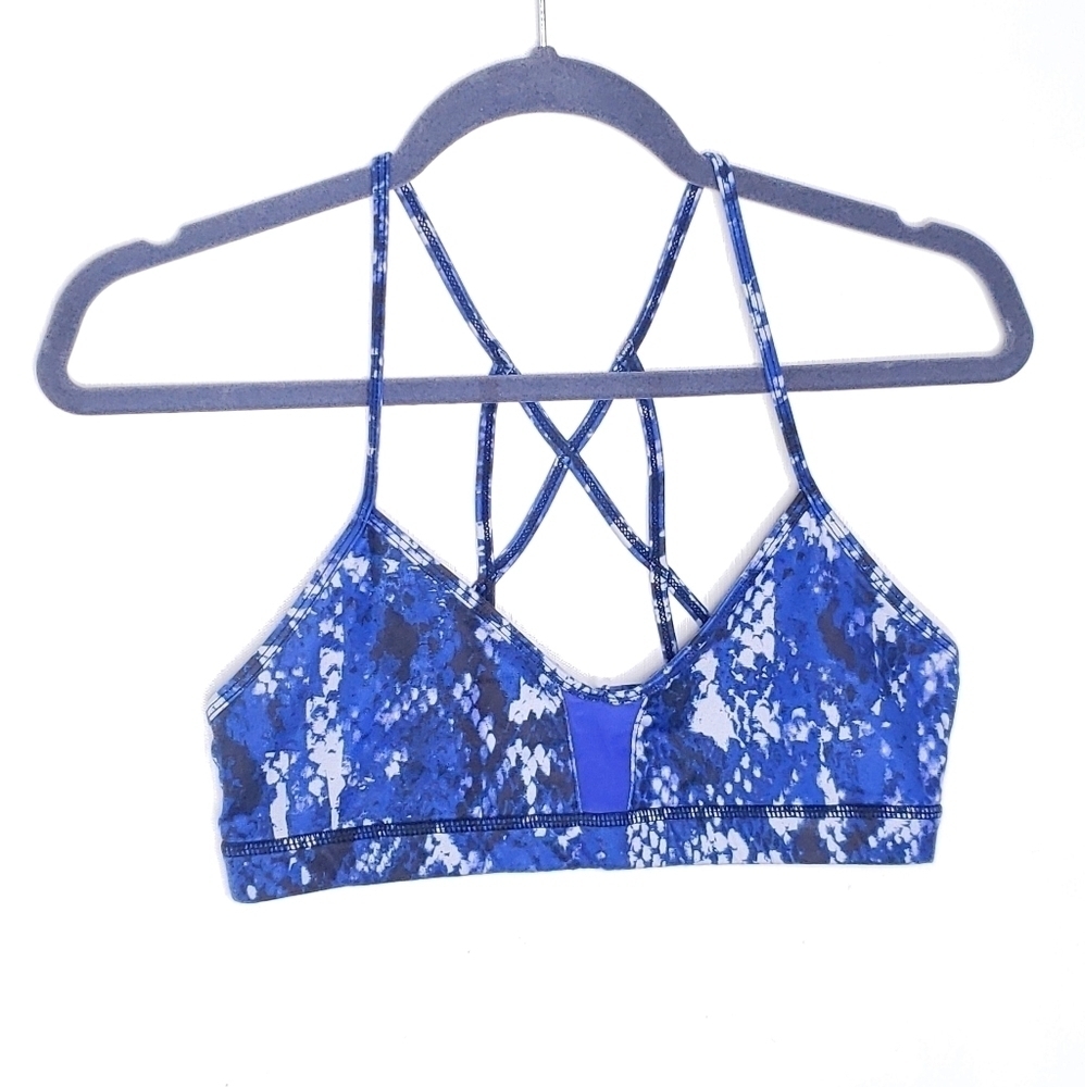 alo mulit strap crossback pullover sports bra szM